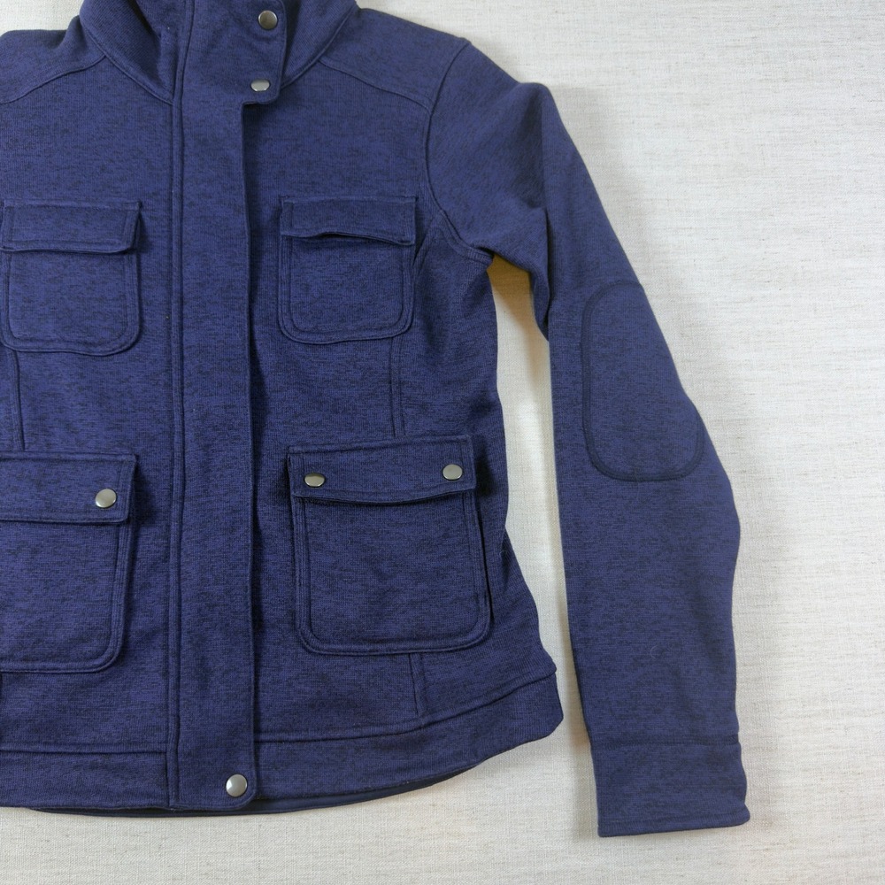 Patagonia Better Sweater Icelandic Jacket Womens Medium Navy Blue Heather Fleece - Picture 3 of 8